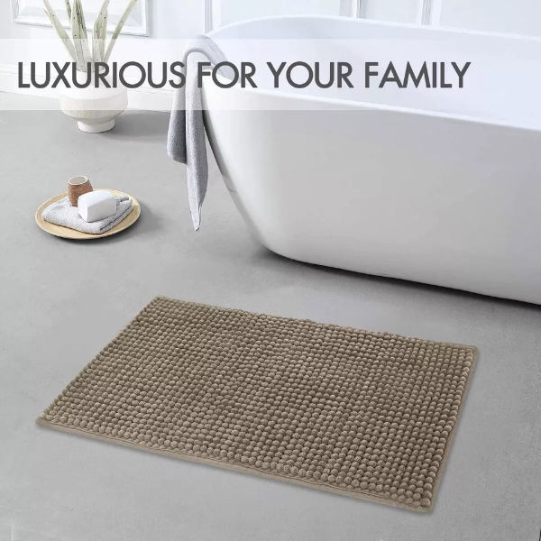 Anti Slip Soft Washable Bath Mat Rugs Water Absorbent Shower Mat 