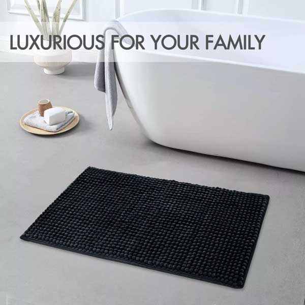 Anti Slip Soft Washable Bath Mat Rugs Water Absorbent Shower Mat 