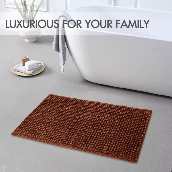 Anti Slip Soft Washable Bath Mat Rugs Water Absorbent Shower Mat 