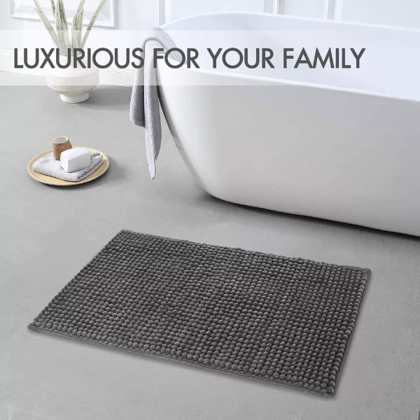 Anti Slip Soft Washable Bath Mat Rugs Water Absorbent Shower Mat 