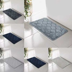 Classic Shell Greek Comfort Memory Foam Bath Mat Anti Slip Rug