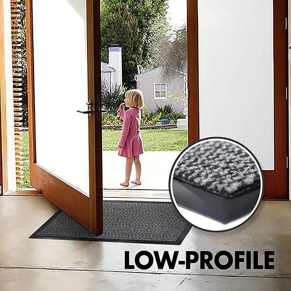 Grey Black Heavy Duty Barrier Mats Non Slip Rubber Mat Hard Wearing Indoor And Outdoor