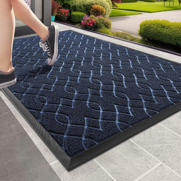 Heavy Duty Water Absorbent Entry Outdoor Rugs Durable Front Non Slip Backing Door Mats 