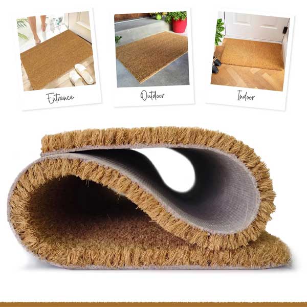 Natural Coir Door Mat for Indoor and Outdoor Use Heavy Duty Outside Door Mat