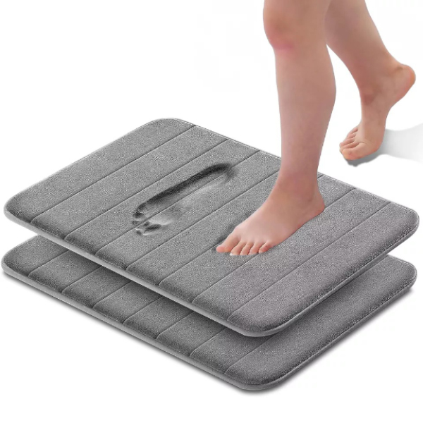 Non Slip Bath Mat Extra Water Absorbent Mat Ultra Soft Memory Foam Bathroom Mats