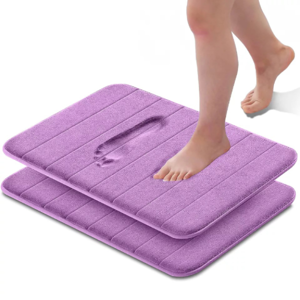 Non Slip Bath Mat Extra Water Absorbent Mat Ultra Soft Memory Foam Bathroom Mats