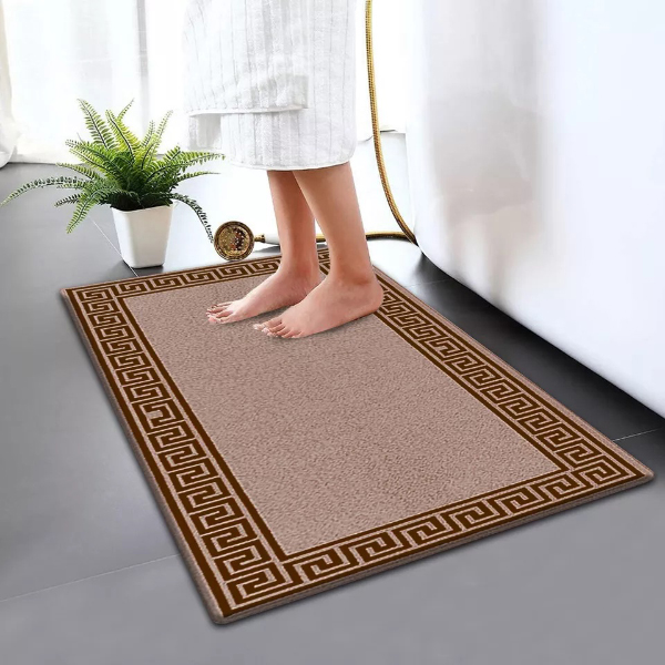 Non Slip Bath Mat Water Absorbent Toilet Pedestal Mats Small Large Bathroom Rug