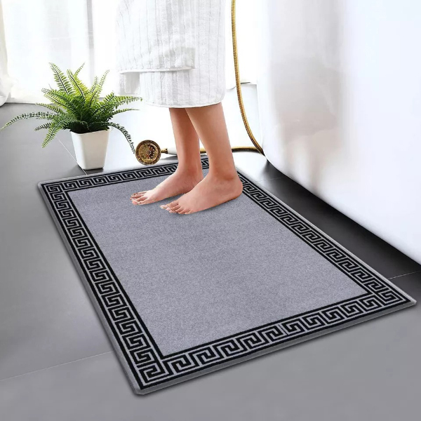 Non Slip Bath Mat Water Absorbent Toilet Pedestal Mats Small Large Bathroom Rug