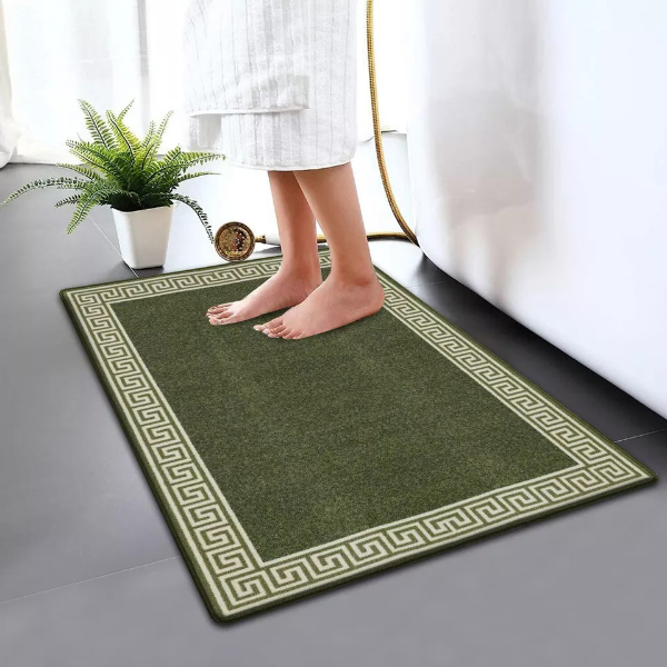 Non Slip Bath Mat Water Absorbent Toilet Pedestal Mats Small Large Bathroom Rug