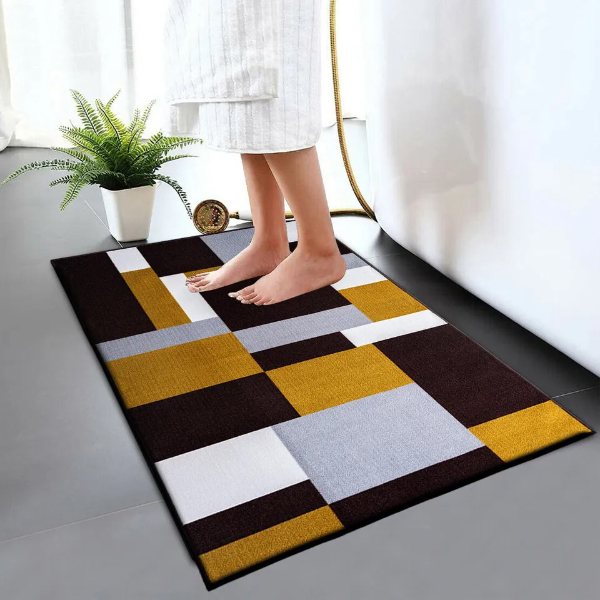 Non Slip Bath Mat Water Absorbent Toilet Pedestal Mats Small Large Bathroom Rug