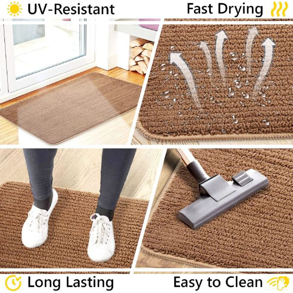 Super Absorbent Doormats Dirt Trapper Non Slip Machine Washable For Front Door Indoor, Outdoor